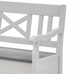 Wohnen Stauraum Eckbank Yoan in Weiß mit Grau