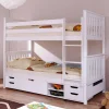 Kinder Wohnen Stauraum Etagenbett in Weiß Forcia aus Kiefernholz