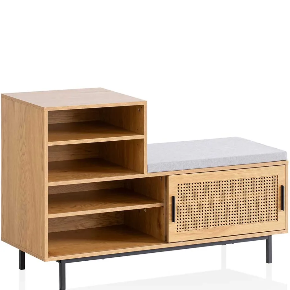 Wohnen Stauraum Garderobenbank in Eiche Natur - Around