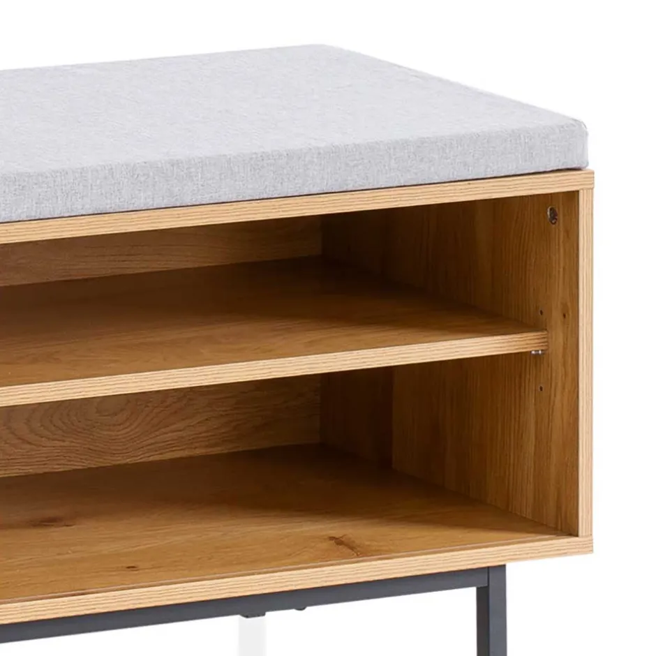 Wohnen Stauraum Garderobenbank in Eiche Natur - Around