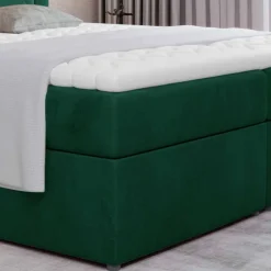 Wohnen Stauraum Samtbett in Dunkelgrün - Winaray