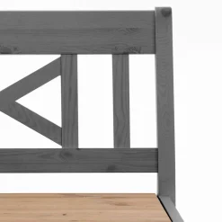 Stauraum Sitzbank Jytte aus Kiefer Grau mit Braun^Wohnen Hot