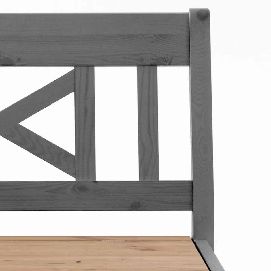 Stauraum Sitzbank Jytte aus Kiefer Grau mit Braun^Wohnen Hot