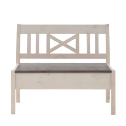 Wohnen Stauraumbank Yoan in Weiß Grau