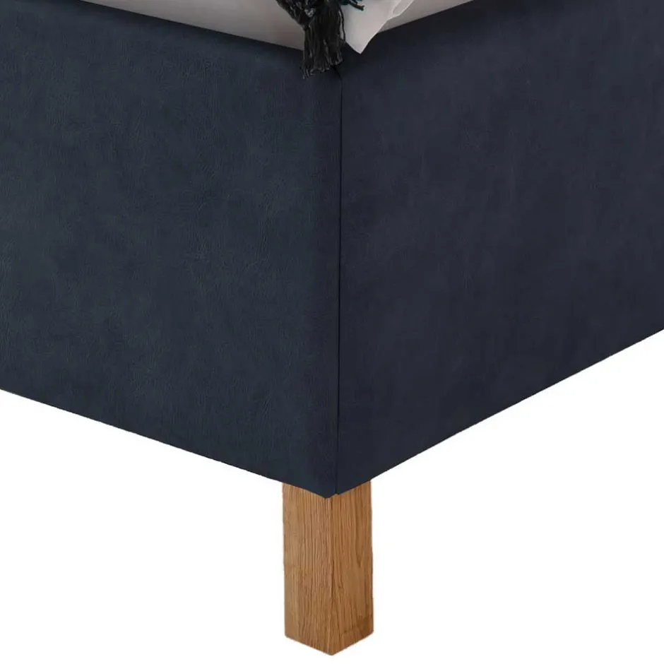 Wohnen Stauraumbett in Blaugrau & Eiche - Tagma