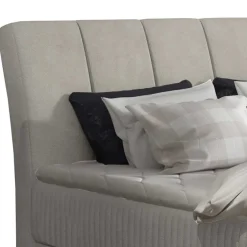 Stauraumbett mit Samtbezug in Hellgrau - Barstro^Wohnen Clearance