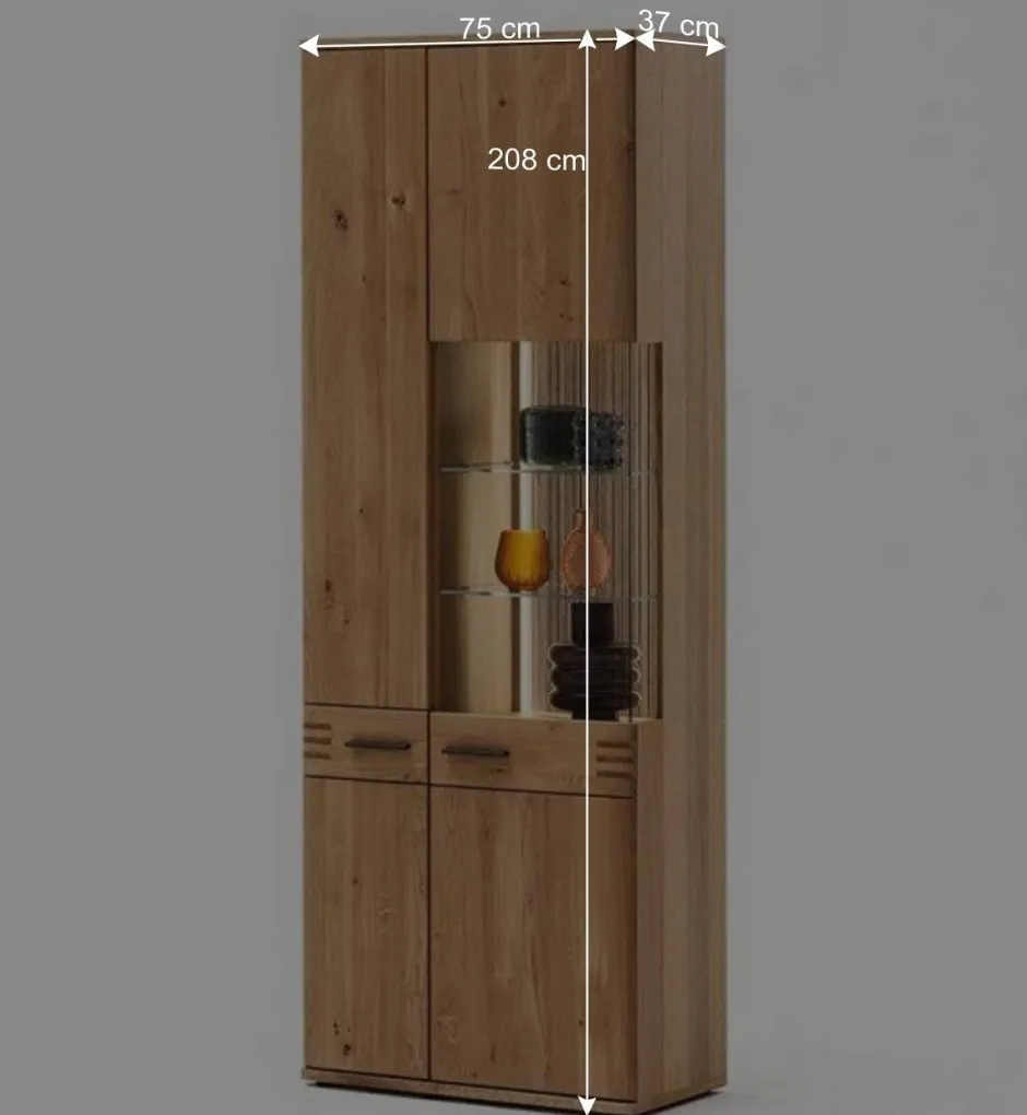 Stauraumvitrine Wohnzimmerschrank 2-türig - Crupean^Wohnen Best