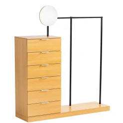 Wohnen Stehende Garderobe mit sechs Schubladen - Jannick