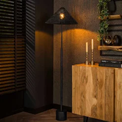 Wohnen Stehlampe in Schwarzgrau aus Metall - Catron