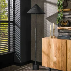 Wohnen Stehlampe in Schwarzgrau aus Metall - Catron