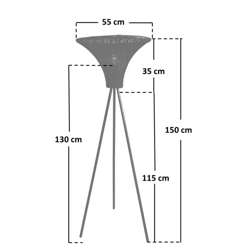 Stehlampe mit Seegras Geflecht Schirm - Ciranzo^Wohnen Best