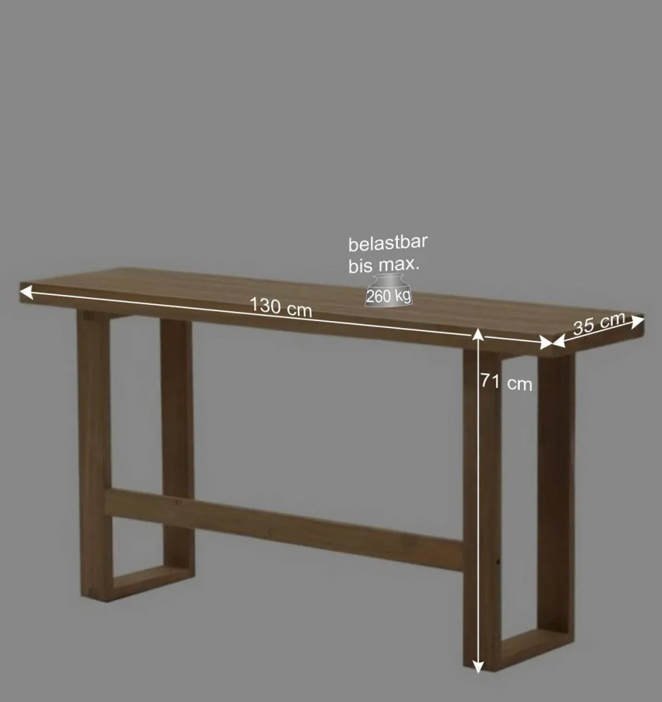Wohnen Stehtisch Bank aus Recyclingholz Teak - Sincony