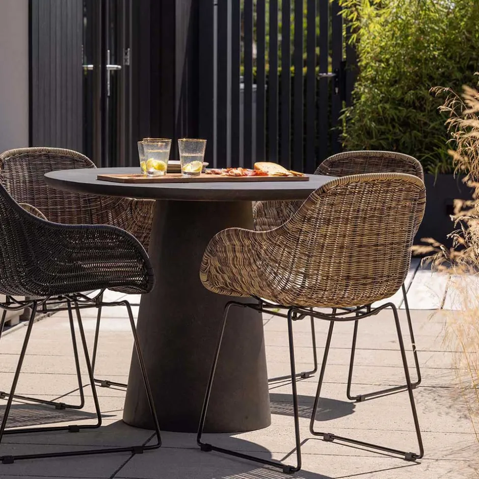 Stühle aus Kunstrattan in Beigegrau - Simonas (2er Set)^Wohnen Best