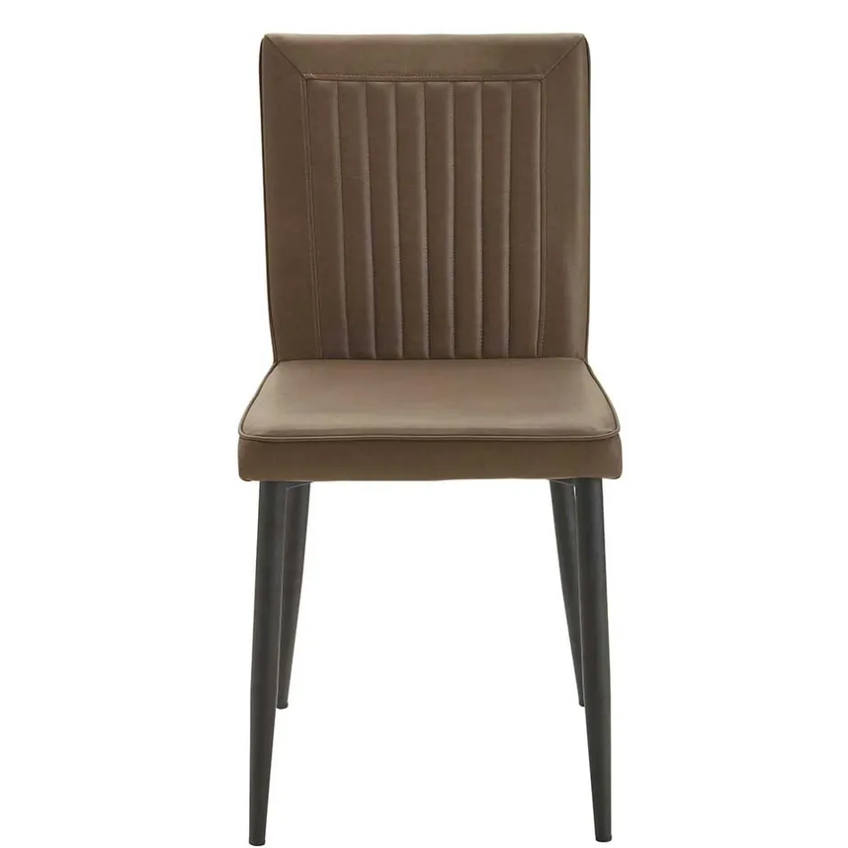 Stühle in Braun Kunstleder - Freiburg (2er Set)^Wohnen Clearance