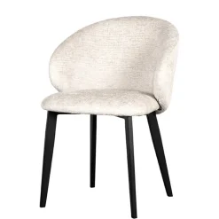 Wohnen Stühle in Cremeweiß Struktursamt - Levetreal (2er Set)