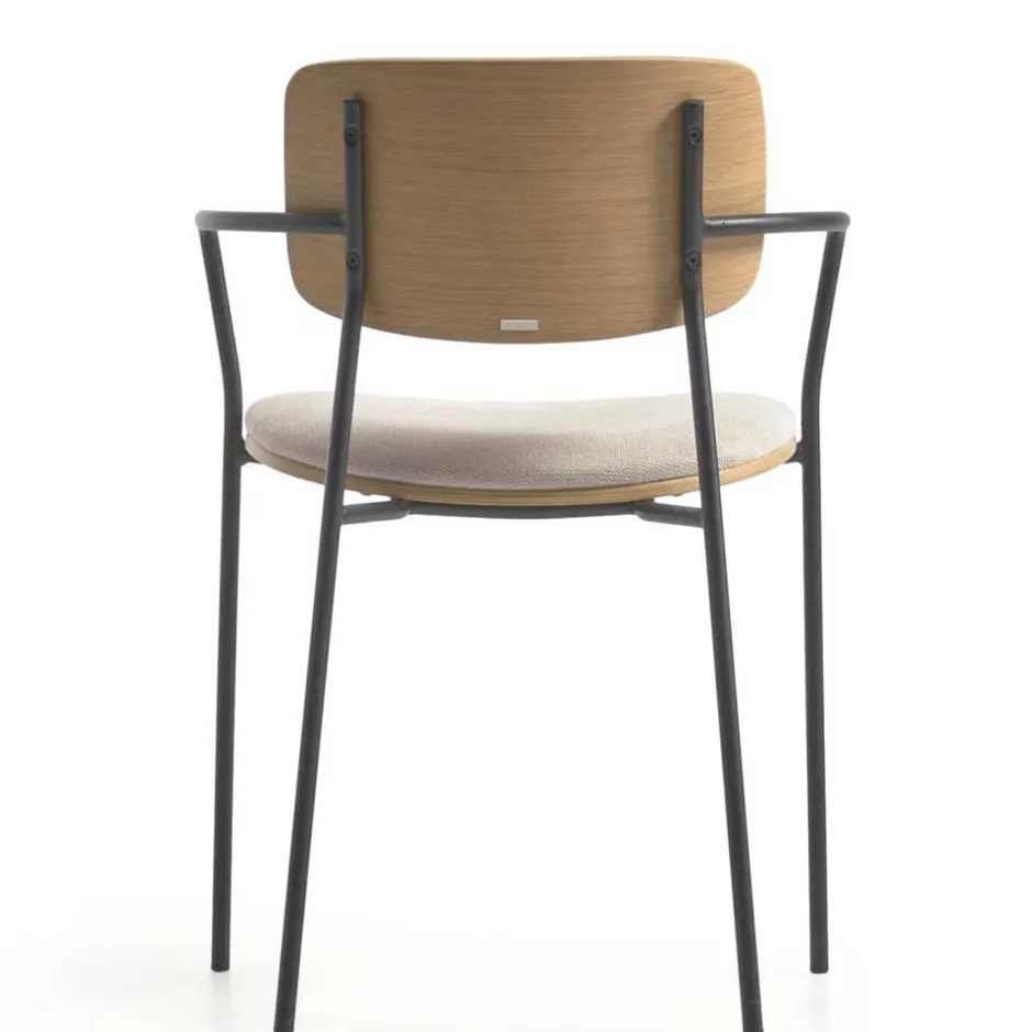 Stühle in Eiche & Beige & Schwarz - Salute (4er Set)^Wohnen