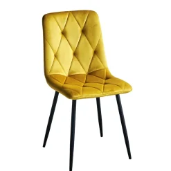 Stühle in Gelb Samtbezug - Bernadi (4er Set)^Wohnen Clearance