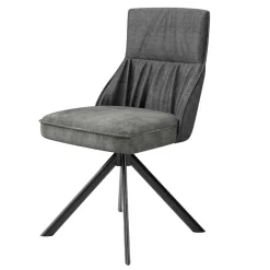 Wohnen Stühle mit Federkern in Anthrazit - Markos (2er Set)