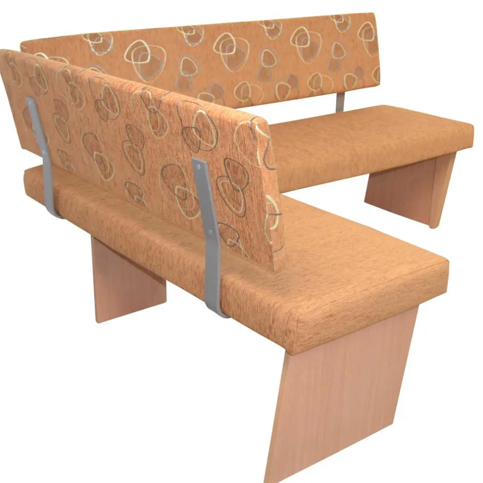 Stoff Eckbank in Braun und Buche Natur - Taranta^Wohnen Sale