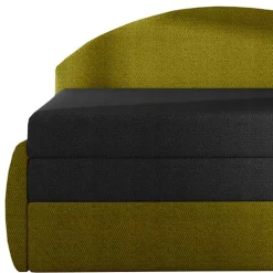 Stoff Recamiere in Dunkelgrau und Messinggelb - Clemeta^Wohnen Online