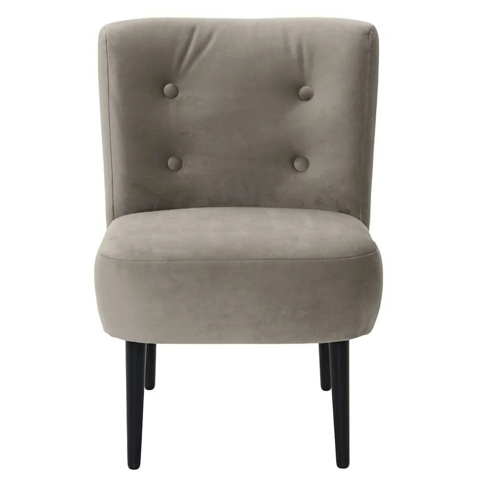 Wohnen Stoff Sessel ohne Armlehnen in Beigegrau - Filax