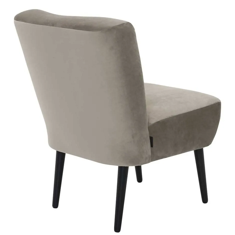 Wohnen Stoff Sessel ohne Armlehnen in Beigegrau - Filax