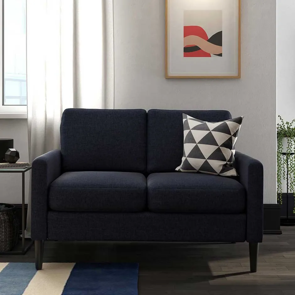 Stoffcouch in Dunkelblau - Normandie^Wohnen Outlet