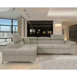 Stoffcouch mit Bettfunktion in Taupe - Moglesia^Wohnen Best