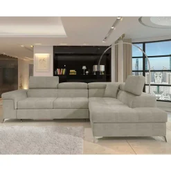 Stoffcouch mit Bettfunktion in Taupe - Moglesia^Wohnen Best