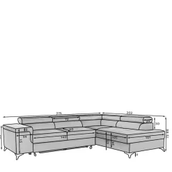 Stoffcouch mit Bettfunktion in Taupe - Moglesia^Wohnen Best