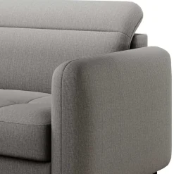 Wohnen Stoff-Ecksofa in Hellgrau mit Bettfunktion - Alister