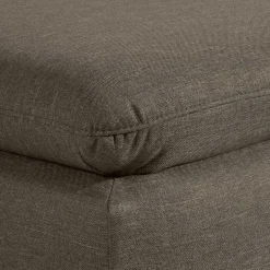 Stoffhocker in Beigegrau und Nussbaum - Abecra^Wohnen Sale