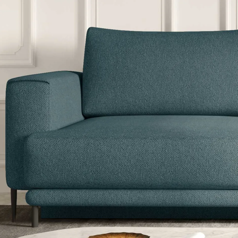 Wohnen Stoff-Klappcouch in Petrol Blau - Iloventa