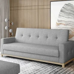 Stoff-Klappsofa in Grau - Ejolas^Wohnen Best