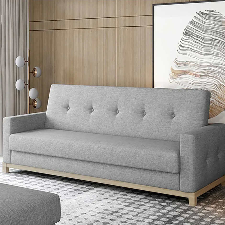 Stoff-Klappsofa in Grau - Ejolas^Wohnen Best