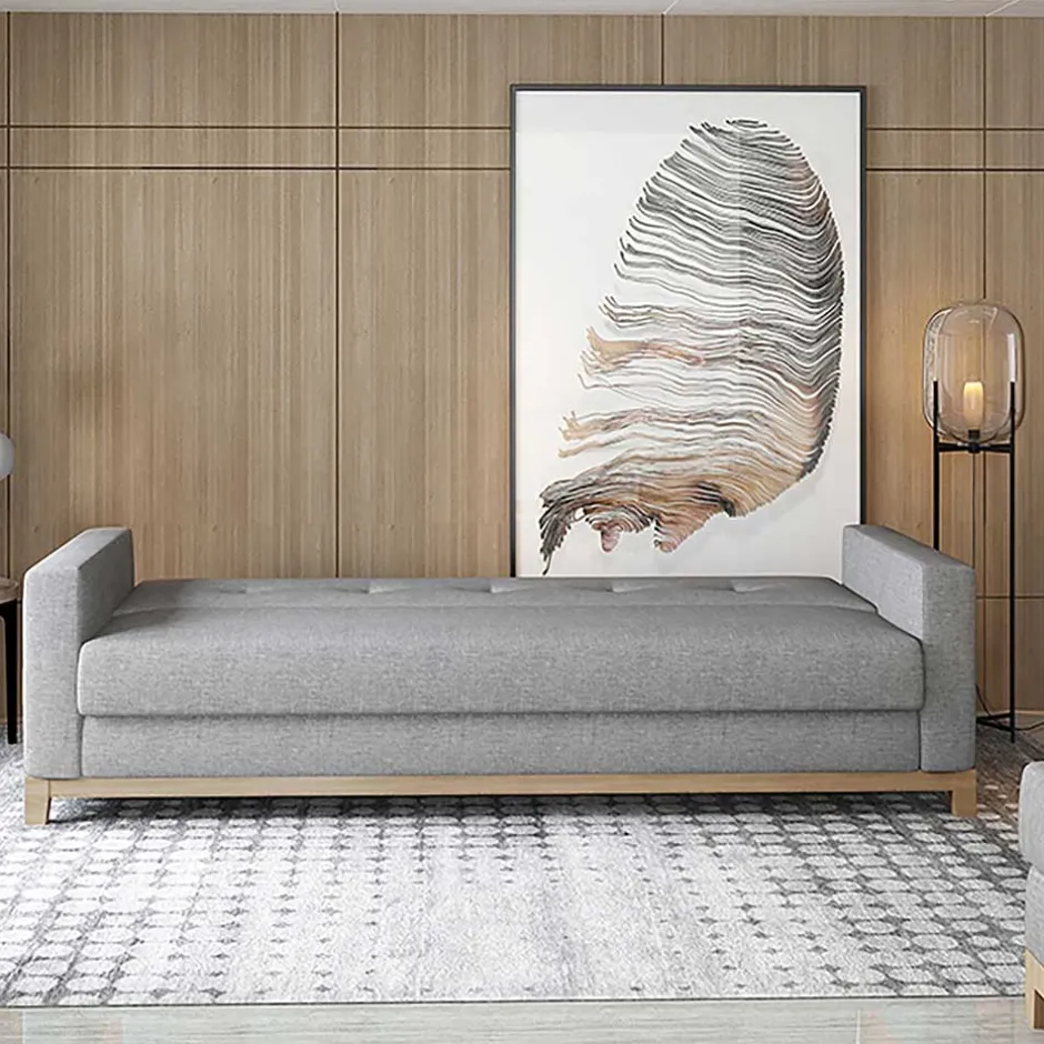 Stoff-Klappsofa in Grau - Ejolas^Wohnen Best