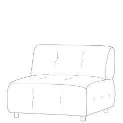 Wohnen Stoff-Modul-Couch Element in Blassgrün - Niridena