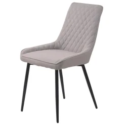 Wohnen Stoffstühle in hellem Grau - Manchester (2er Set)