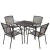 Streckmetall Tischgruppe in Anthrazit - Comanos (fünfteilig)^Wohnen Sale