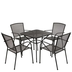 Streckmetall Tischgruppe in Anthrazit - Comanos (fünfteilig)^Wohnen Sale