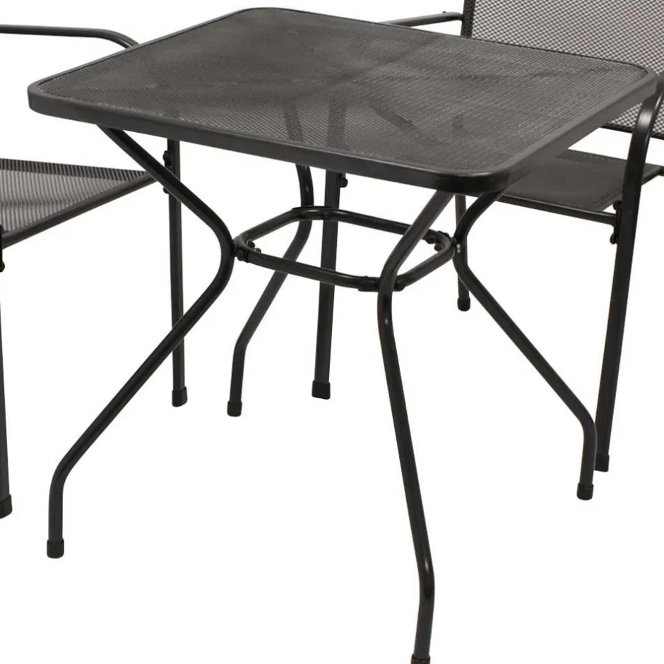 Streckmetall Tischgruppe in Anthrazit - Comanos (fünfteilig)^Wohnen Sale