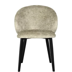 Wohnen Struktursamt Polsterstühle in Beige - Hakamo (2er Set)