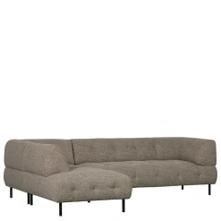 Wohnen Strukturstoff Eckcouch in Hellbraun - Hyponios