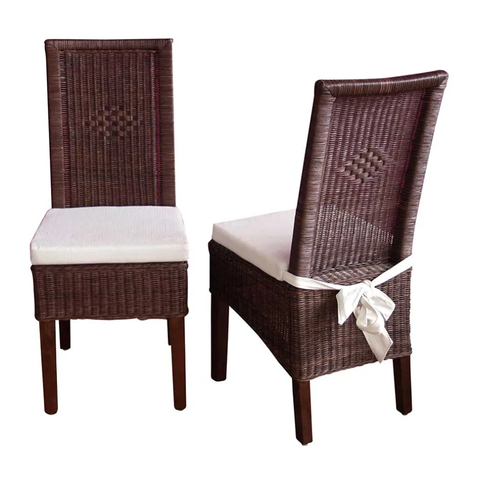 Stuhl Set Contrera in Braun (2er Set)^Wohnen