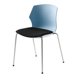 Stuhl zum Stapeln in Blaugrau & Schwar - Kedniel^Wohnen New