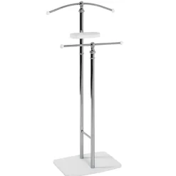 Stummer Diener in Chromfarben & Weiß - Contessa^Wohnen Discount