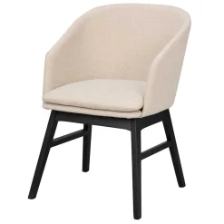 Stylischer Armlehnenstuhl in Beige - Cacamp (2er Set)^Wohnen Clearance