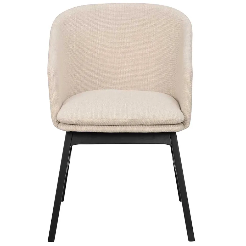 Stylischer Armlehnenstuhl in Beige - Cacamp (2er Set)^Wohnen Clearance