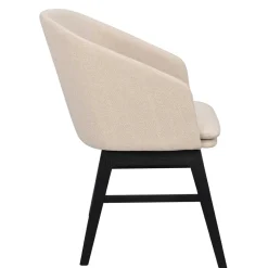 Stylischer Armlehnenstuhl in Beige - Cacamp (2er Set)^Wohnen Clearance