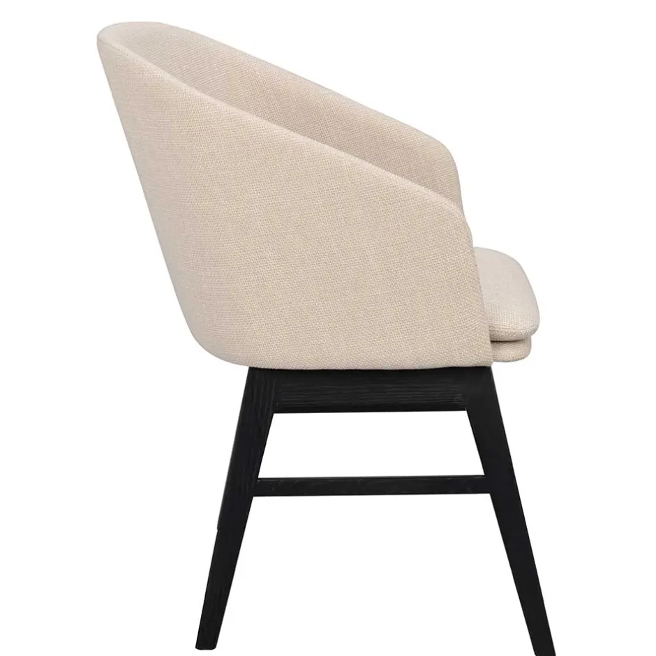 Stylischer Armlehnenstuhl in Beige - Cacamp (2er Set)^Wohnen Clearance